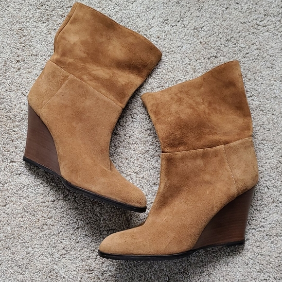 L.K. Bennett Zia Caramel Wedge Boot - Picture 2 of 9